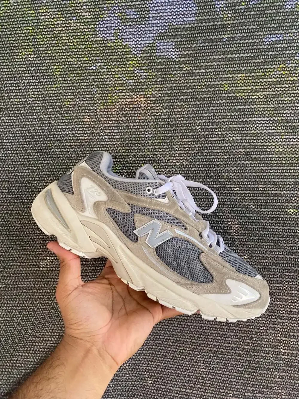 New Balance 725v1 Raincloud Grey Suede Sneakers